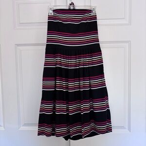 White House Black Market Black and Pink Striped Dress